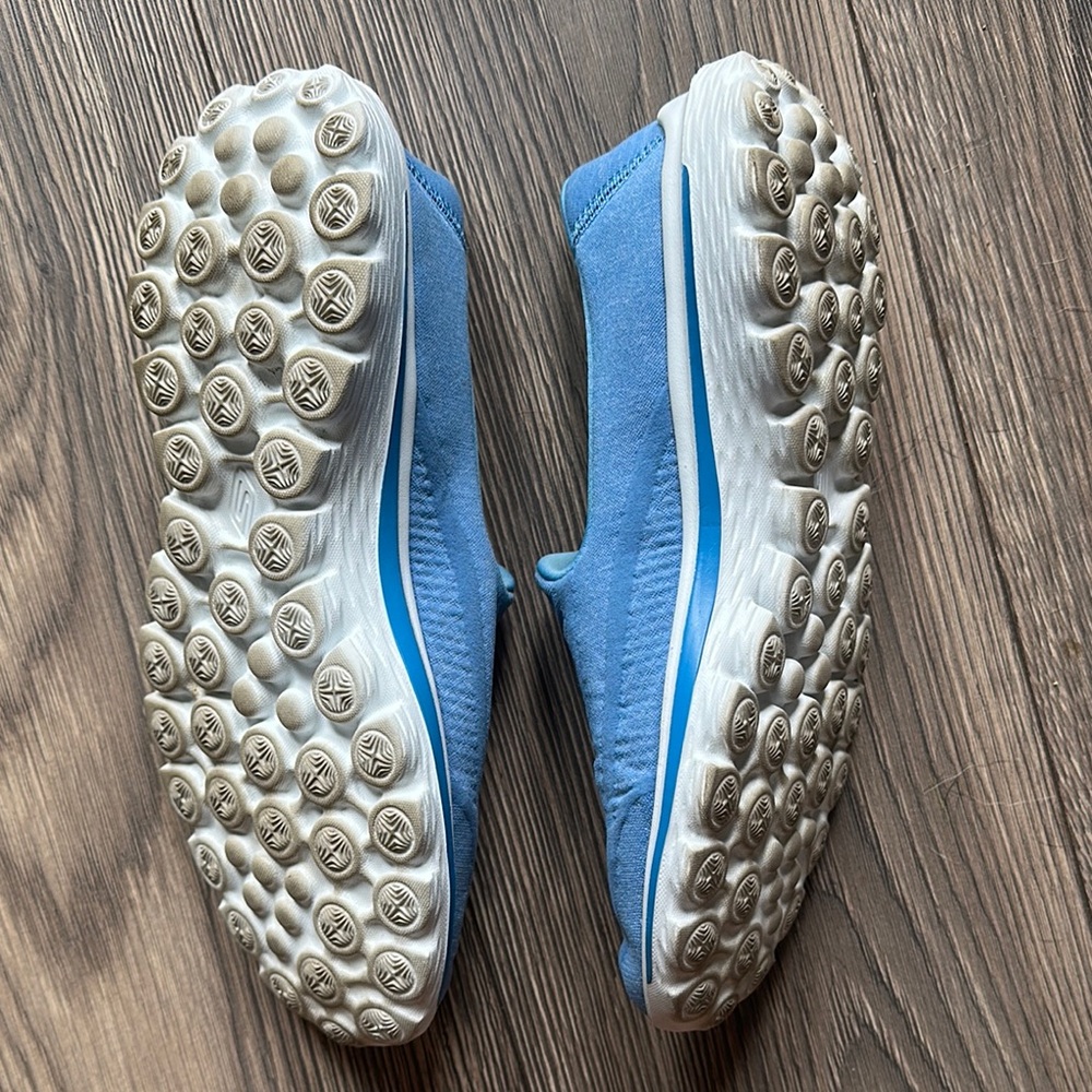 Skechers Blue and White Slip-On Sneakers with Cushioned Soles - Picture 7 of 8